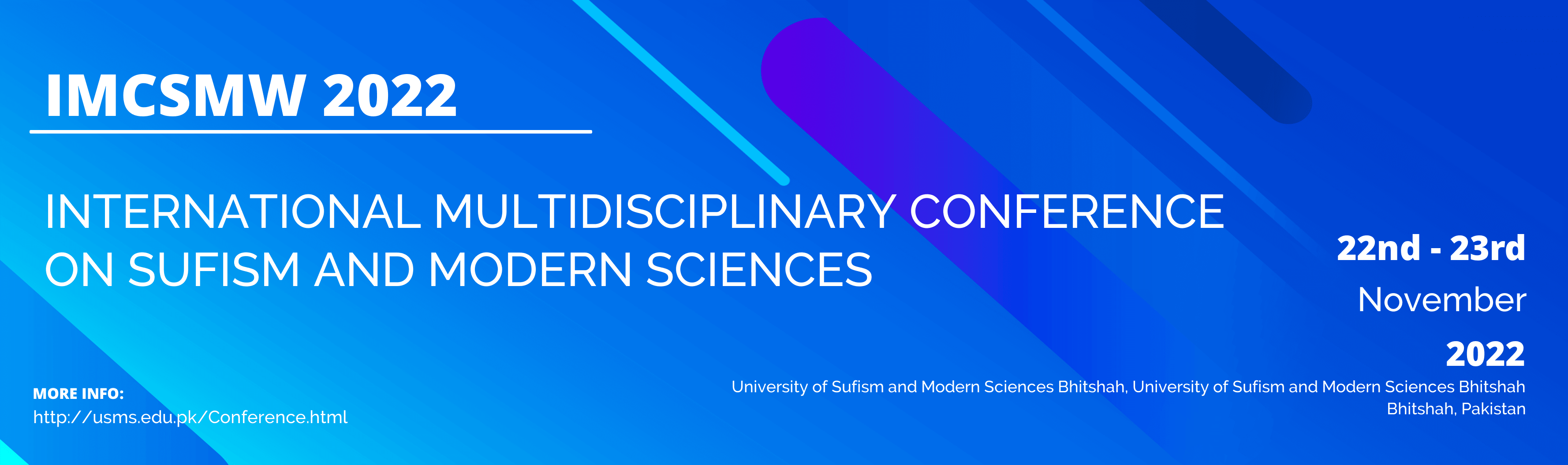 IMCSMS 2022 International Multidisciplinary Conference on Sufism and Modern Sciences